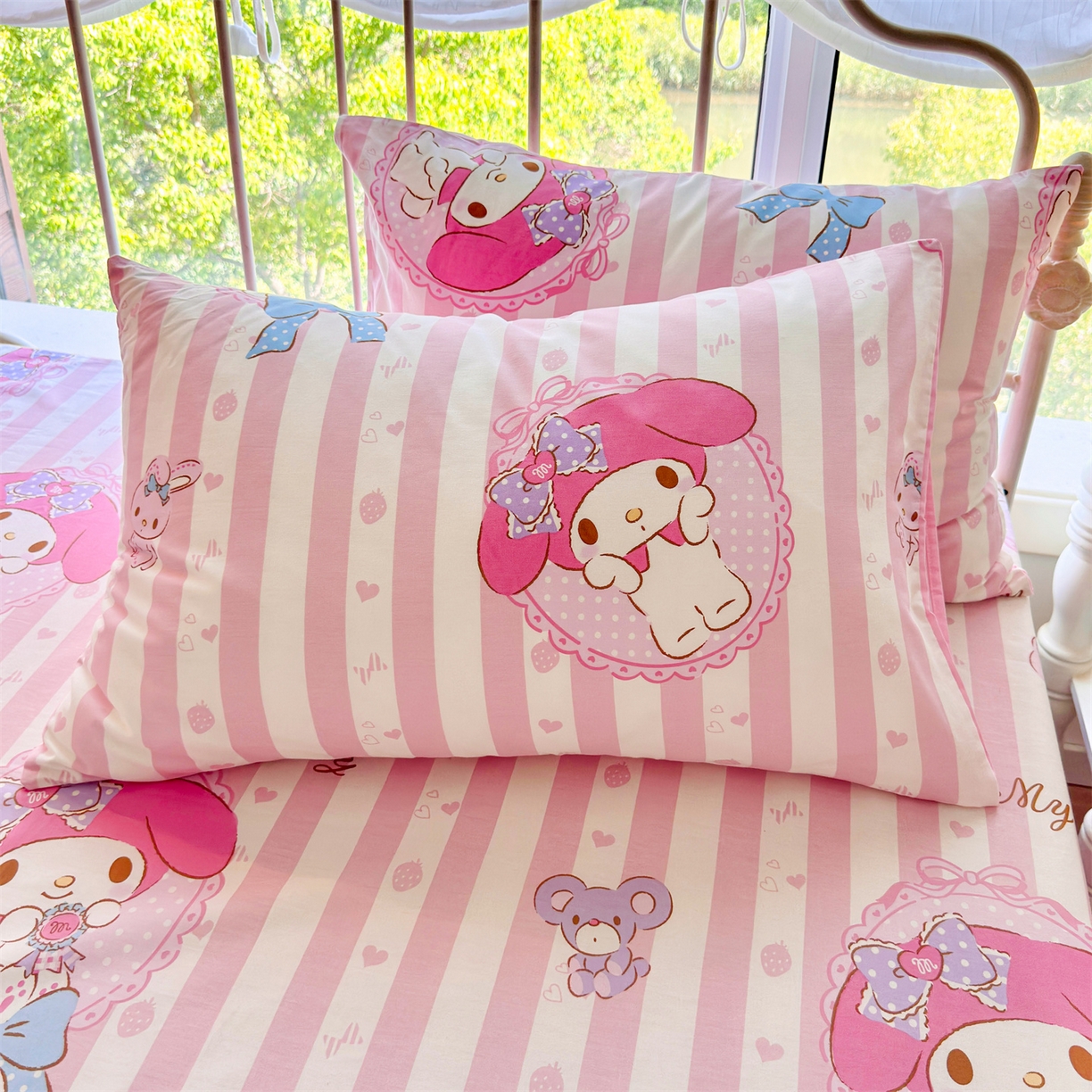 91家纺网 家纺一手货源 找家纺 名兮家居 2026新款全棉13372正版授权经典奥特曼四件套【含防伪标】 竖条美乐蒂