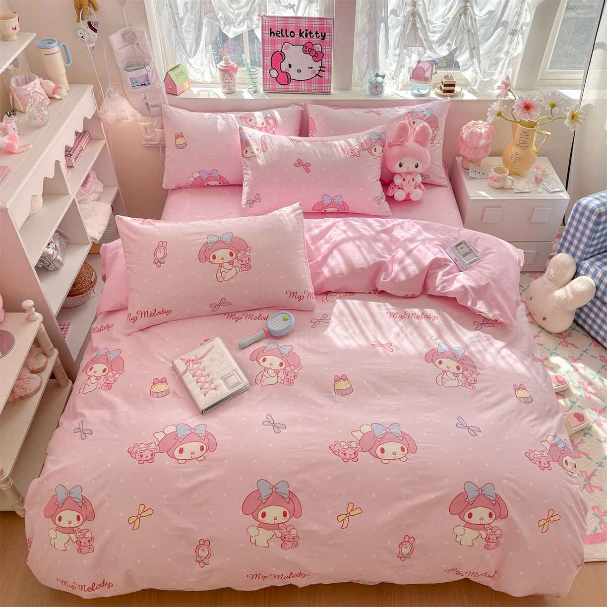 91家纺网 家纺一手货源 找家纺 名兮家居 2026新款全棉13372正版授权经典奥特曼四件套【含防伪标】 魔法美乐蒂