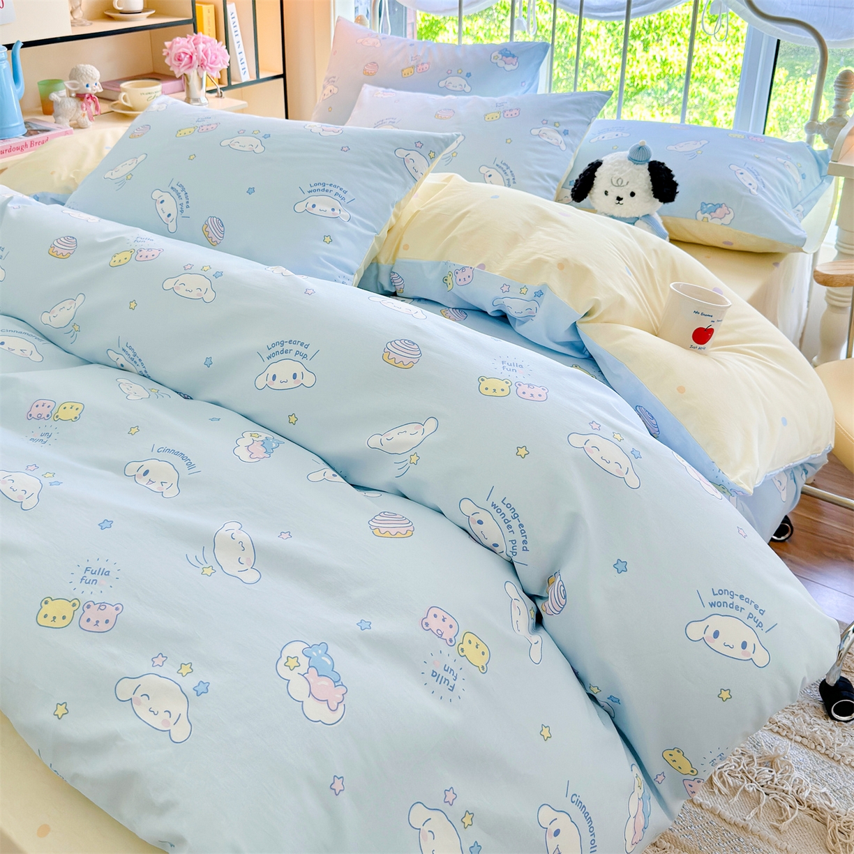 91家纺网 家纺一手货源 找家纺 名兮家居 2026新款全棉13372正版授权经典奥特曼四件套【含防伪标】 蛋糕玉桂狗