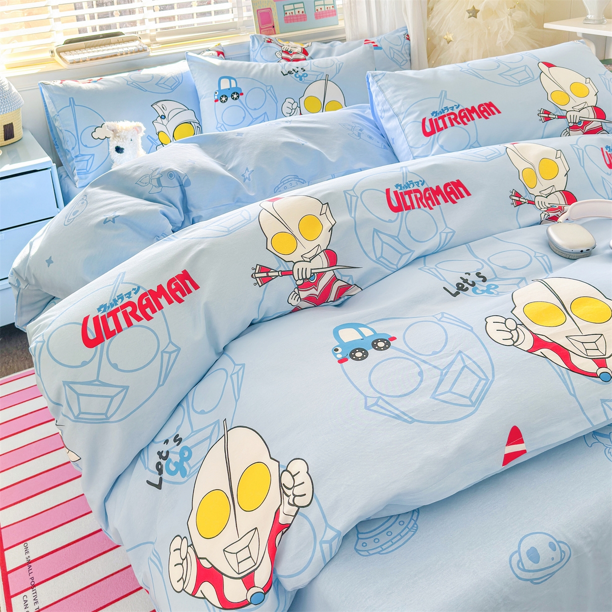 91家纺网 家纺一手货源 找家纺 名兮家居 2026新款全棉13372正版授权经典奥特曼四件套【含防伪标】 奥特兄弟