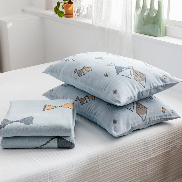 91家纺网 家纺一手货源 找家纺 （总）朴尔家纺-毛巾被 2026新款波西米亚风全棉四层纱布毛巾被-朴尔经典款常年备货