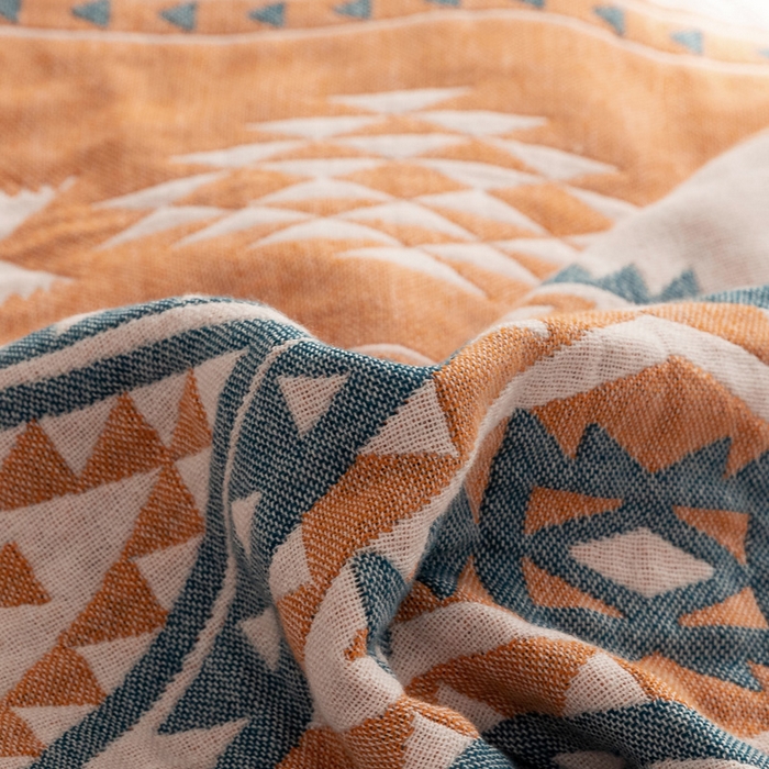 91家纺网 家纺一手货源 找家纺 朴尔家纺-毛巾被 2026新款波西米亚风全棉四层纱布毛巾被-朴尔经典款常年备货 伯瑞沙-灰