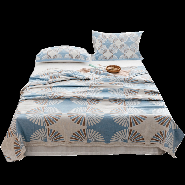 91家纺网 家纺一手货源 找家纺 朴尔家纺-毛巾被 2026新款波西米亚风全棉四层纱布毛巾被-朴尔经典款常年备货 布尔乔亚-兰