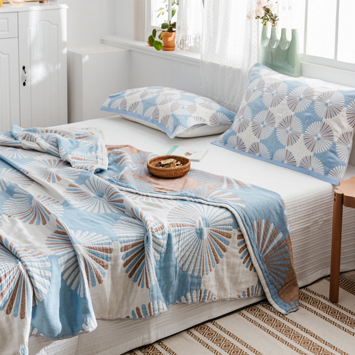 91家纺网 家纺一手货源 找家纺 朴尔家纺-毛巾被 2026新款波西米亚风全棉四层纱布毛巾被-朴尔经典款常年备货 布尔乔亚-兰