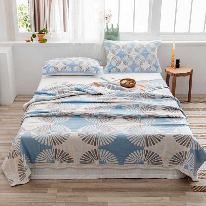 91家纺网 家纺一手货源 找家纺 朴尔家纺-毛巾被 2026新款波西米亚风全棉四层纱布毛巾被-朴尔经典款常年备货 布尔乔亚-兰