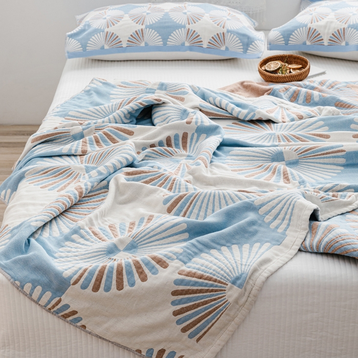 91家纺网 家纺一手货源 找家纺 朴尔家纺-毛巾被 2026新款波西米亚风全棉四层纱布毛巾被-朴尔经典款常年备货 布尔乔亚-兰