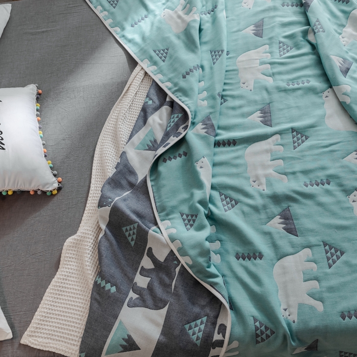 91家纺网 家纺一手货源 找家纺 （总）朴尔家纺-毛巾被 2026新款经典六层纱布全棉毛巾被系列-朴尔经典款常年备货