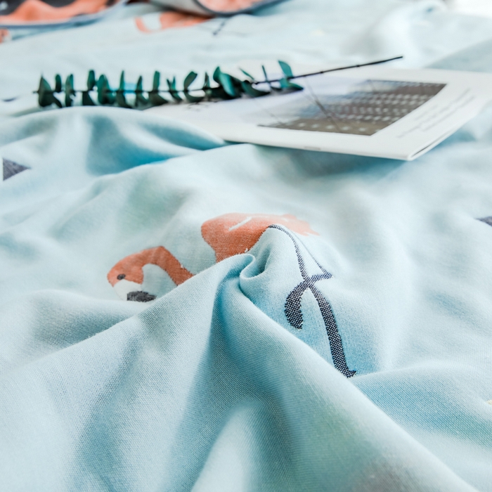 91家纺网 家纺一手货源 找家纺 朴尔家纺-毛巾被 2026新款经典六层纱布全棉毛巾被系列-朴尔经典款常年备货 幸福鸟兰