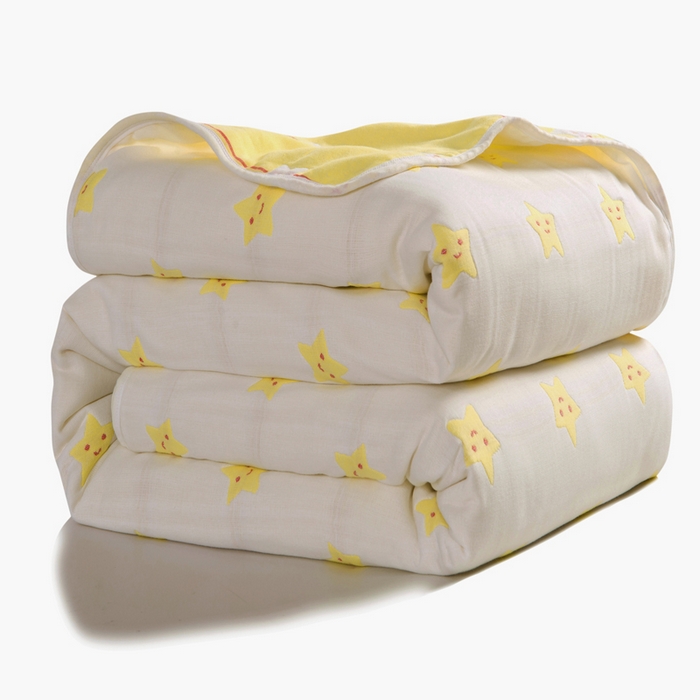 91家纺网 家纺一手货源 找家纺 朴尔家纺-毛巾被 2026新款经典六层纱布全棉毛巾被系列-朴尔经典款常年备货 星愿