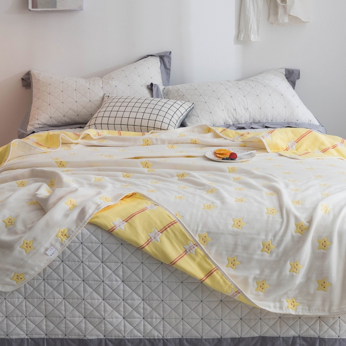 朴尔家纺-毛巾被 2026新款经典六层纱布全棉毛巾被系列-朴尔经典款常年备货 星愿