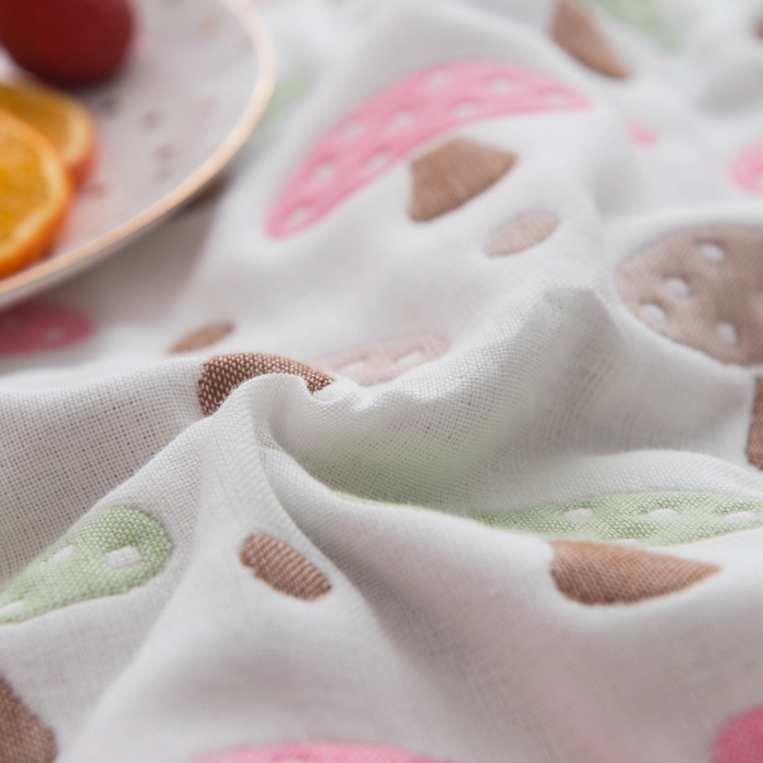 91家纺网 家纺一手货源 找家纺 朴尔家纺-毛巾被 2026新款经典六层纱布全棉毛巾被系列-朴尔经典款常年备货 日式蘑菇