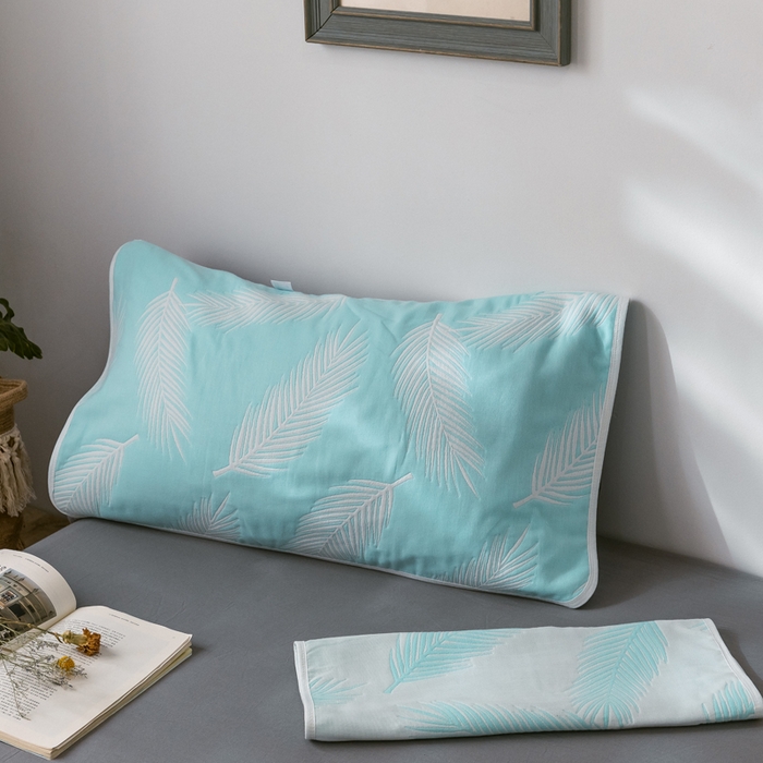 91家纺网 家纺一手货源 找家纺 朴尔家纺-毛巾被 2026新款经典六层纱布全棉毛巾被系列-朴尔经典款常年备货 羽魅-蓝