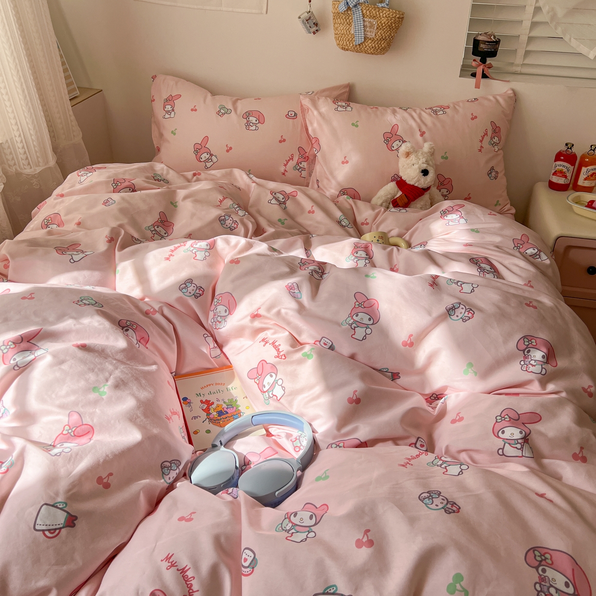 91家纺网 家纺一手货源 找家纺 （总）耀悦家纺 2026新款纯棉四件套正版授权三丽鸥卡通第一弹