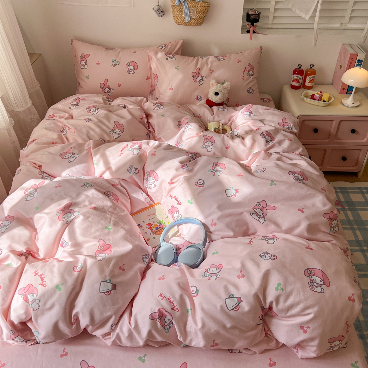 91家纺网 家纺一手货源 找家纺 （总）耀悦家纺 2026新款纯棉四件套正版授权三丽鸥卡通第一弹