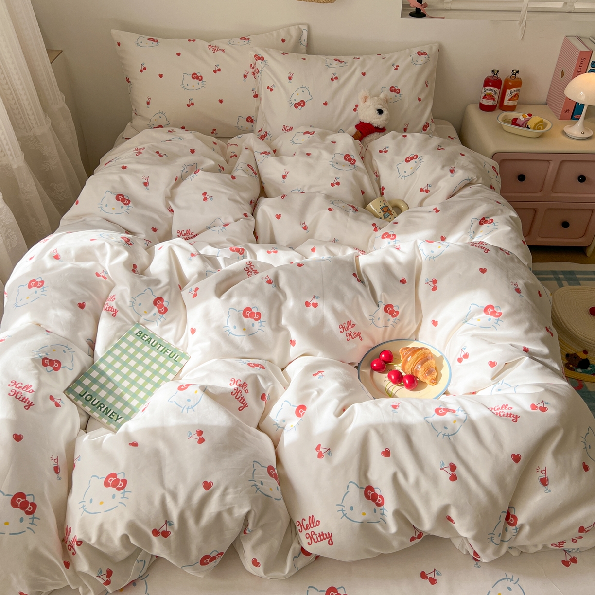 91家纺网 家纺一手货源 找家纺 （总）耀悦家纺 2026新款纯棉四件套正版授权三丽鸥卡通第一弹