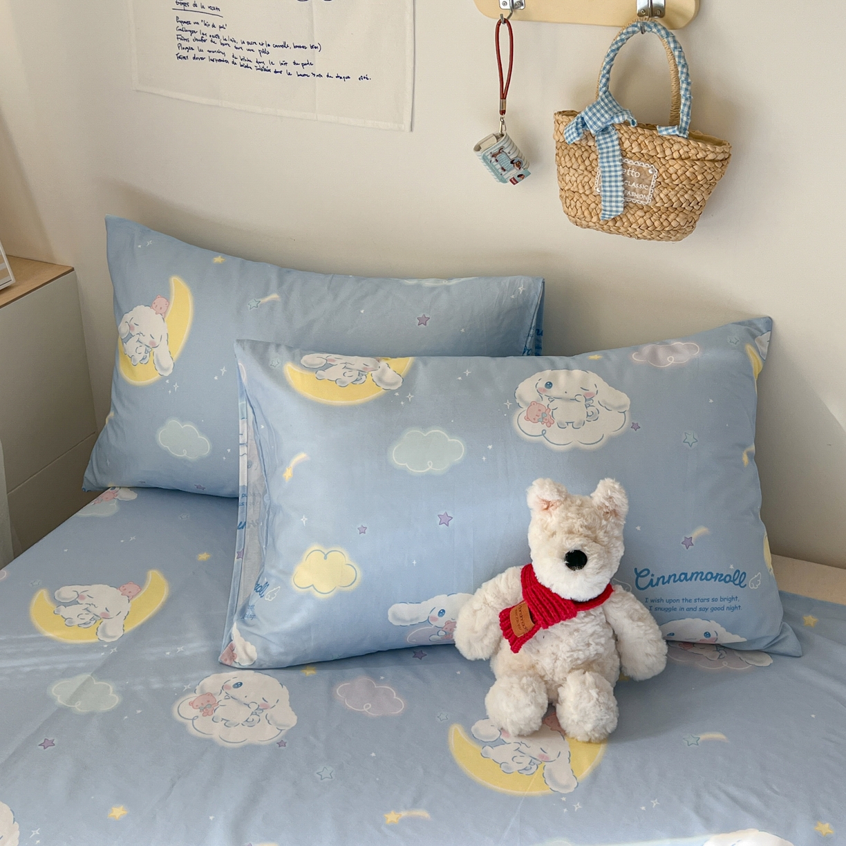 91家纺网 家纺一手货源 找家纺 耀悦家纺 2026新款纯棉四件套正版授权三丽鸥卡通第一弹 玉桂狗晚安