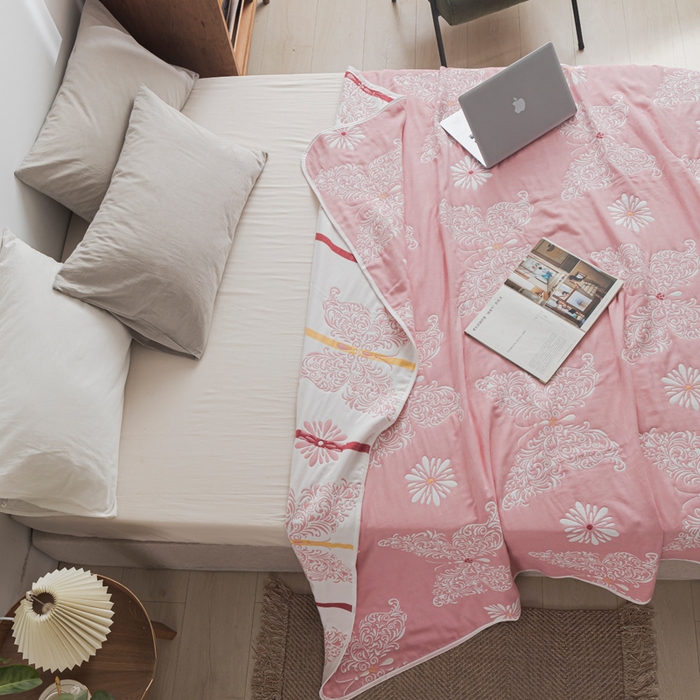 91家纺网 家纺一手货源 找家纺 （总）朴尔家纺-毛巾被 2026新款抽象风格六层纱布毛巾被系列-朴尔经典款常年备货