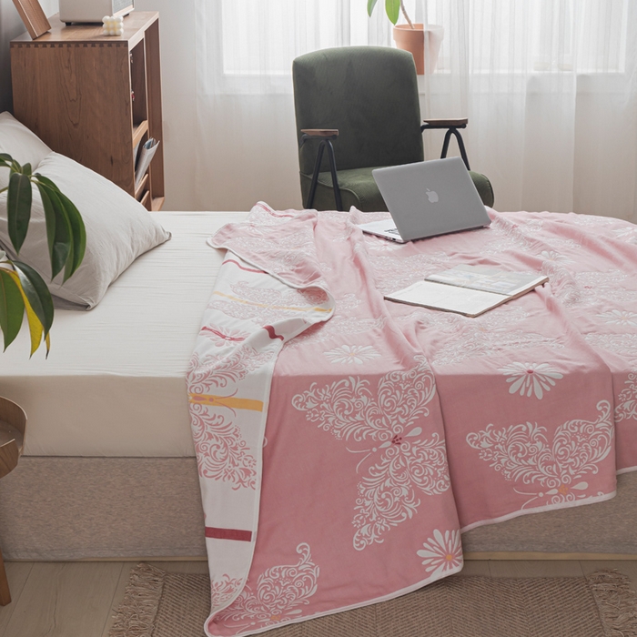 91家纺网 家纺一手货源 找家纺 （总）朴尔家纺-毛巾被 2026新款抽象风格六层纱布毛巾被系列-朴尔经典款常年备货