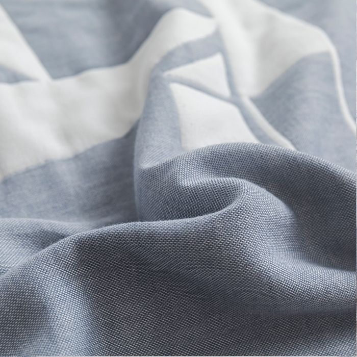 91家纺网 家纺一手货源 找家纺 朴尔家纺-毛巾被 2026新款抽象风格六层纱布毛巾被系列-朴尔经典款常年备货 魔幻世界-蓝