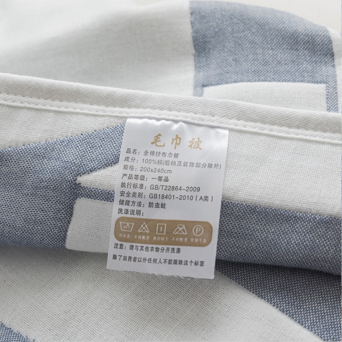 91家纺网 家纺一手货源 找家纺 朴尔家纺-毛巾被 2026新款抽象风格六层纱布毛巾被系列-朴尔经典款常年备货 魔幻世界-蓝