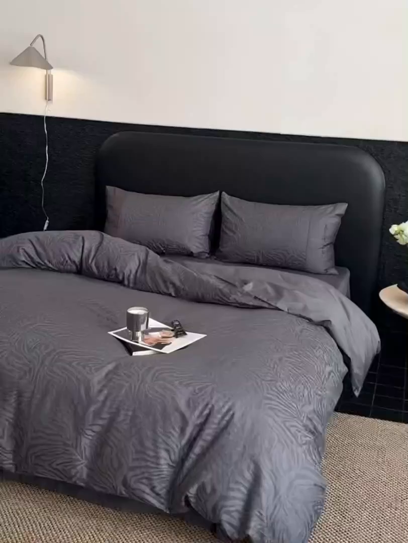 91家纺网 家纺一手货源 找家纺 （总）鹿班家居 2026春季新品100S长绒棉精美提花刺绣系列四件套-梦马（标准会员-20元)