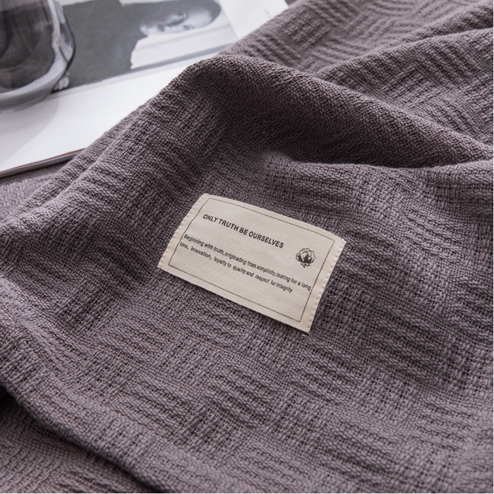 91家纺网 家纺一手货源 找家纺 朴尔家纺-毛巾被 2026新款加厚纯色线毯纱布毛巾被-朴尔经典款常年备货 素色纯棉肌理线毯-咖啡