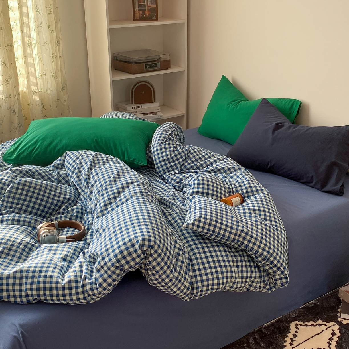 91家纺网 家纺一手货源 找家纺 对白 2026新款全棉纯棉色织水洗棉单被套被套单件-冰川孤岛系列 冰川小岛