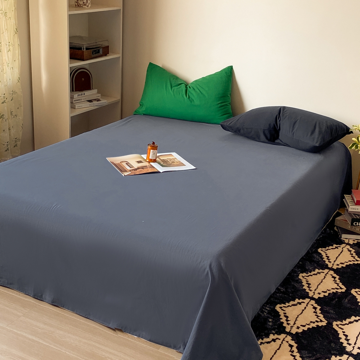 91家纺网 家纺一手货源 找家纺 （总）对白 2026新款全棉纯棉色织水洗棉单枕套枕套单件-冰川孤岛系列