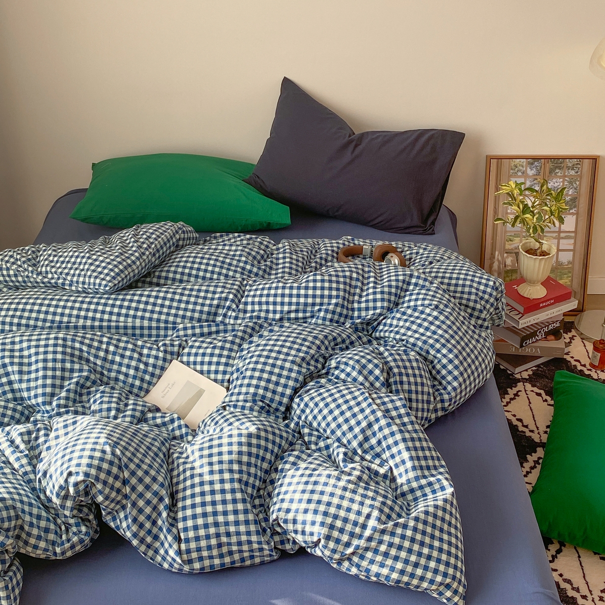 91家纺网 家纺一手货源 找家纺 （总）对白 2026新款全棉纯棉色织水洗棉单枕套枕套单件-冰川孤岛系列