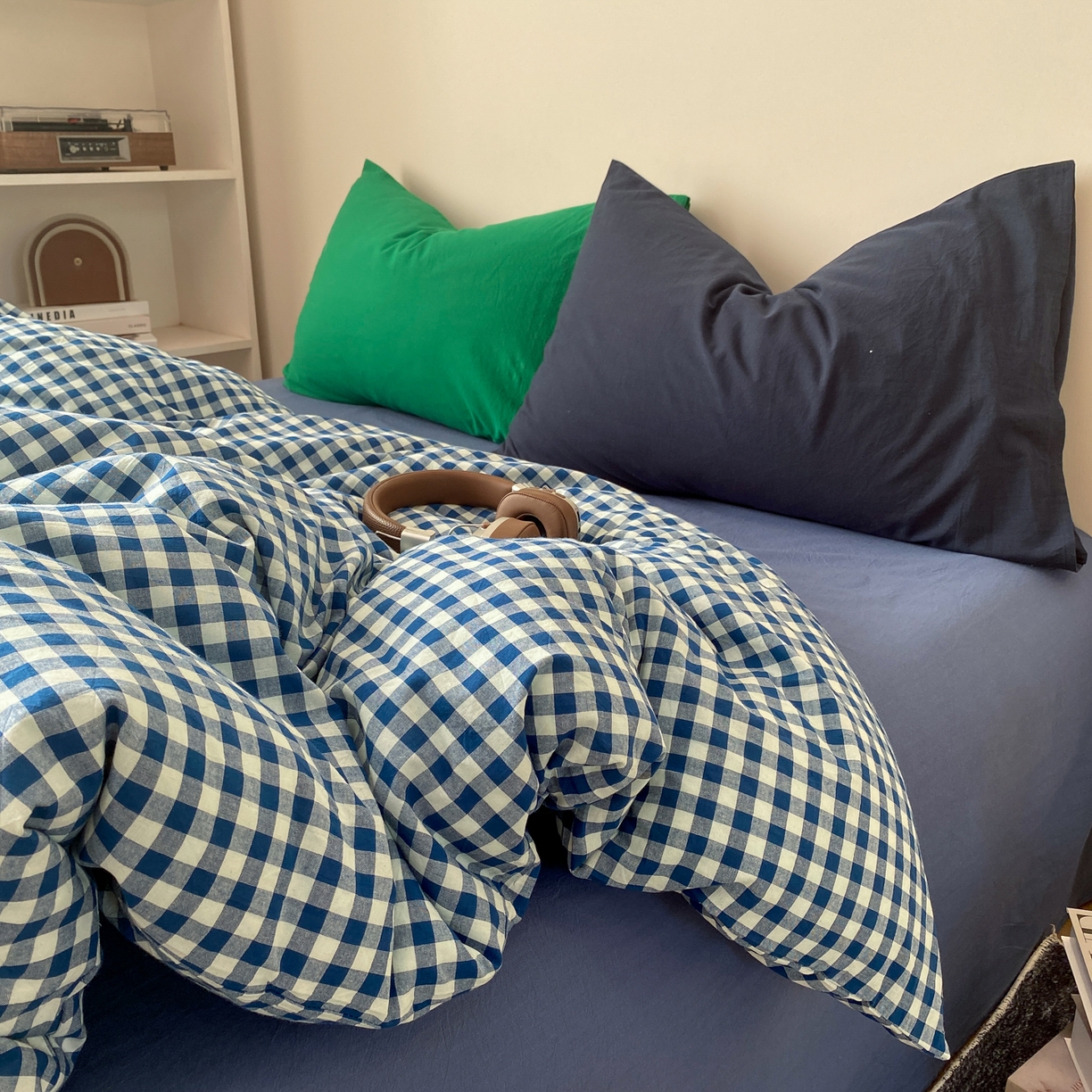 91家纺网 家纺一手货源 找家纺 （总）对白 2026新款全棉纯棉色织水洗棉单枕套枕套单件-冰川孤岛系列