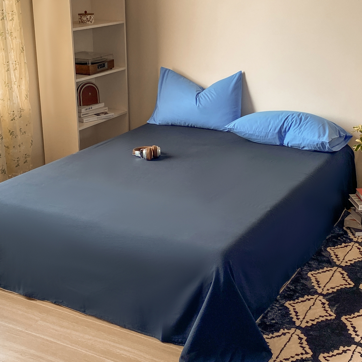 91家纺网 家纺一手货源 找家纺 对白 2026新款全棉纯棉色织水洗棉单枕套枕套单件-冰川孤岛系列 海上孤岛-棕