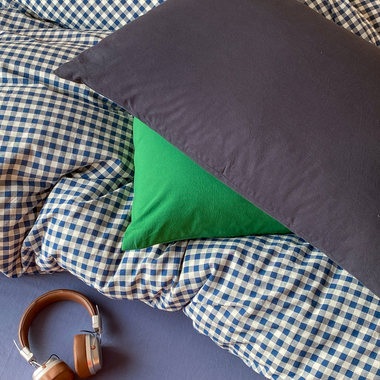 91家纺网 家纺一手货源 找家纺 对白 2026新款全棉纯棉色织水洗棉单枕套枕套单件-冰川孤岛系列 冰川小岛-绿