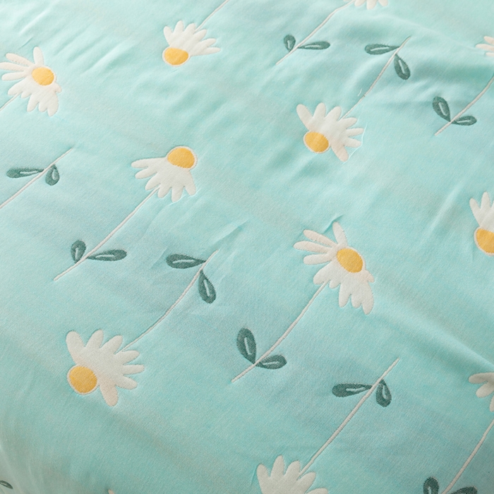 91家纺网 家纺一手货源 找家纺 朴尔家纺-毛巾被 2026新款卡通系全棉六层纱毛巾被 一米阳光-绿