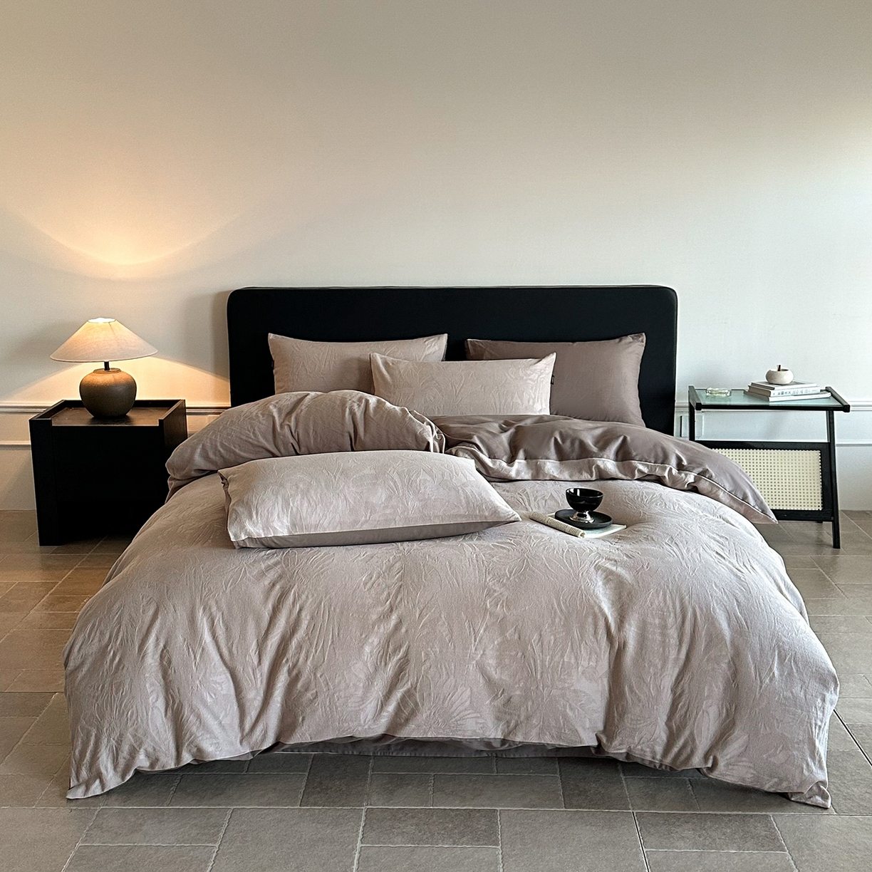 91家纺网 家纺一手货源 找家纺 （总）卡巴伦家纺 2026新款全棉厚织提花系列简约款四件套