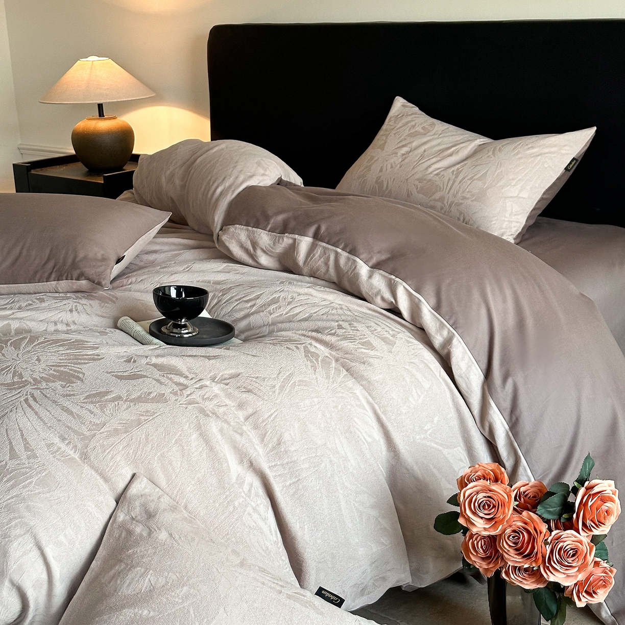 91家纺网 家纺一手货源 找家纺 （总）卡巴伦家纺 2026新款全棉厚织提花系列简约款四件套