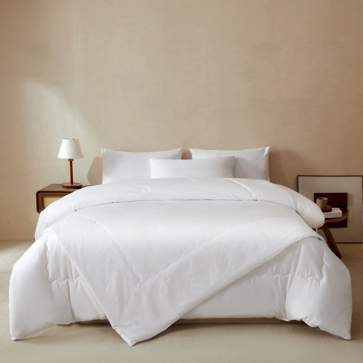 91家纺网 家纺一手货源 找家纺 旺旺工厂店 2026新款高支高密水洗棉子母被被冬被春秋棉被子学生被芯夏被空调被 子母被-场景一