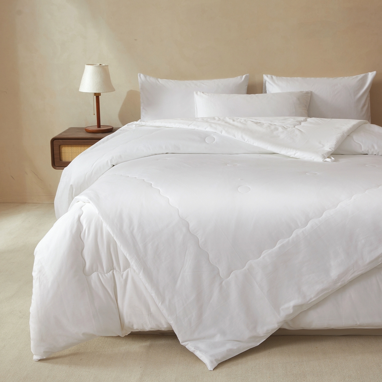 91家纺网 家纺一手货源 找家纺 旺旺工厂店 2026新款高支高密水洗棉子母被被冬被春秋棉被子学生被芯夏被空调被 子母被-场景一