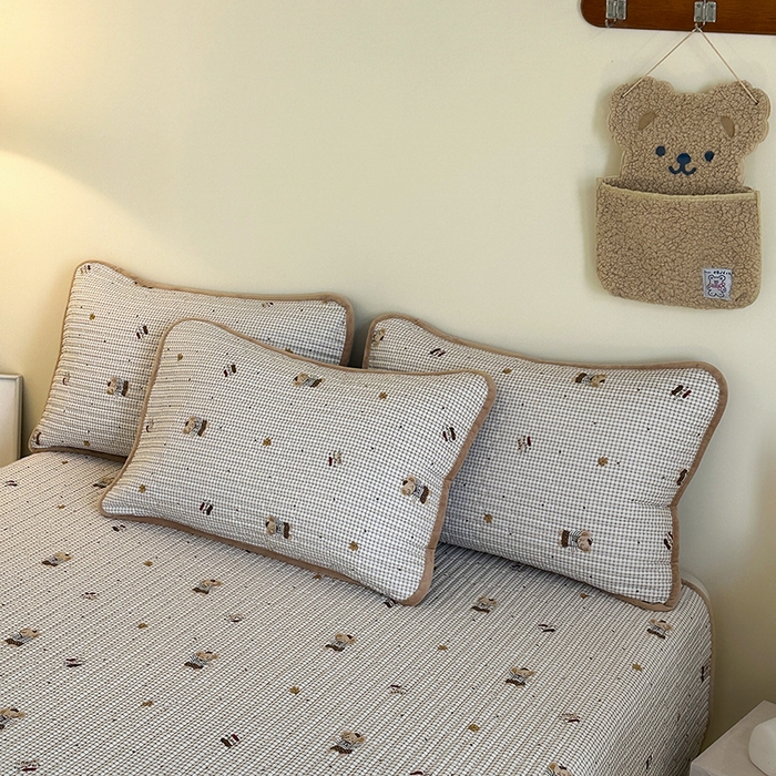 91家纺网 家纺一手货源 找家纺 凌云家纺 2026新款A类13372全棉床盖一面棉一面绒 爱丁堡