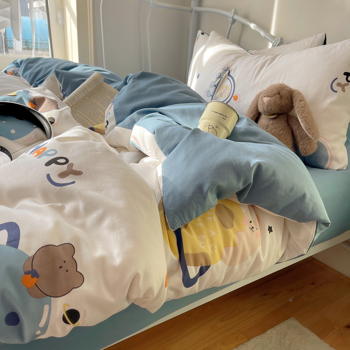 桃子家居 2026新款纯棉13070小清新卡通少女可爱全棉系列四件套 棉-流浪地球