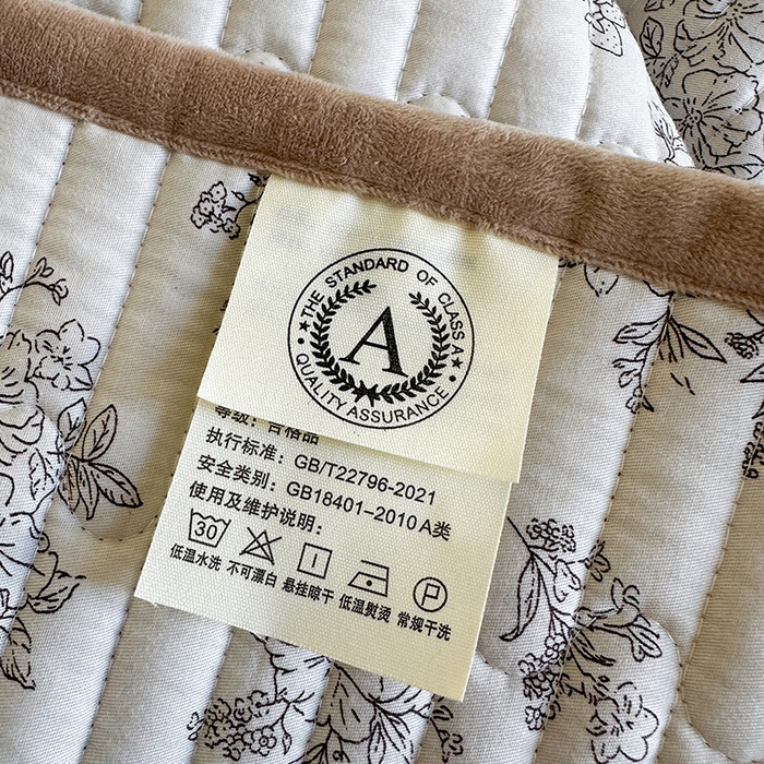 91家纺网 家纺一手货源 找家纺 凌云家纺 2026新款A类13372全棉床盖一面棉一面绒 花韵