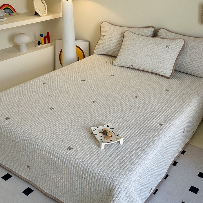 91家纺网 家纺一手货源 找家纺 凌云家纺 2026新款A类13372全棉床盖一面棉一面绒 琉璃