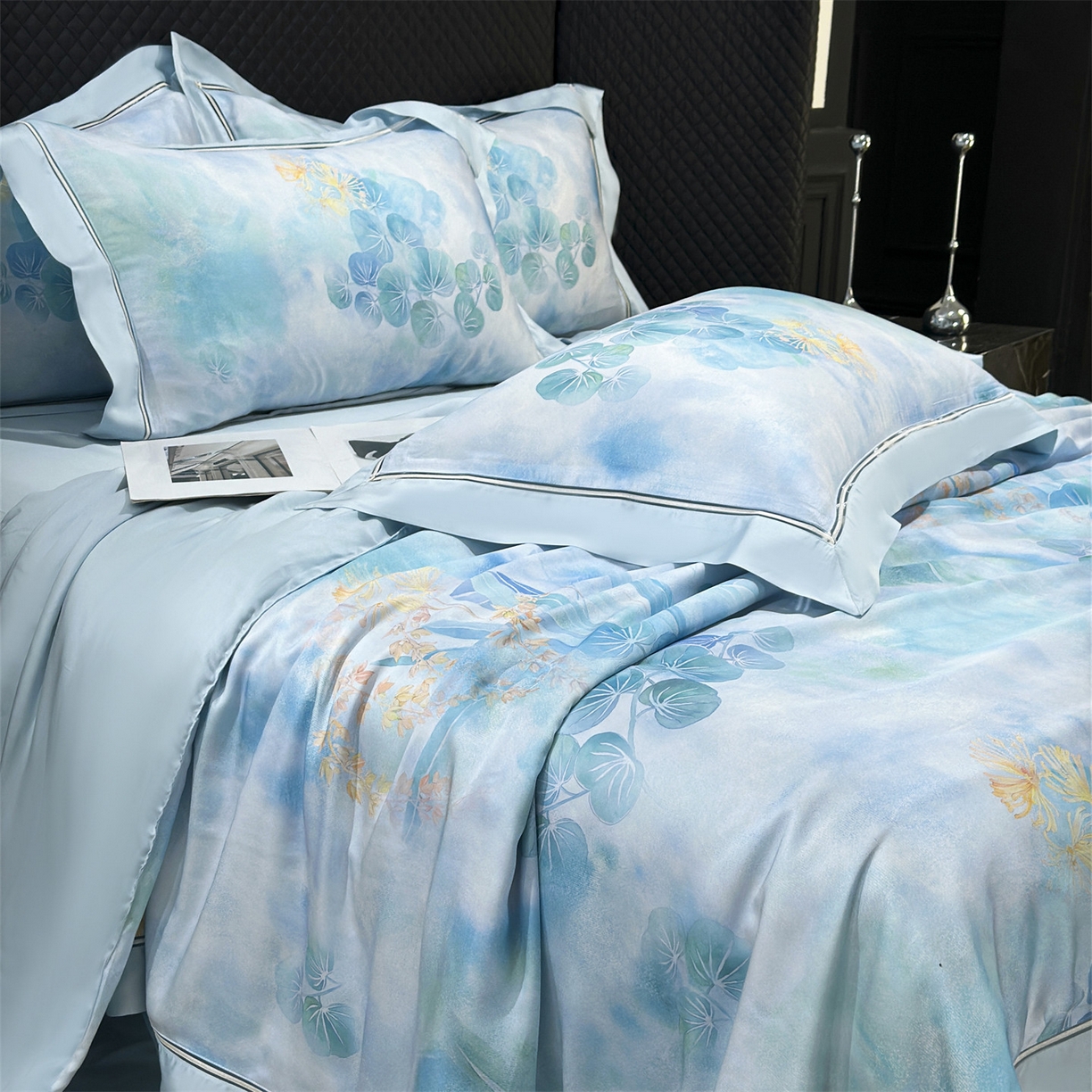 91家纺网 家纺一手货源 找家纺 （总）朵希曼 2026新款60天丝镂空夏被四件套系列（控价：夏被线上券后不低于239 夏被四件套线上券后不低于369)