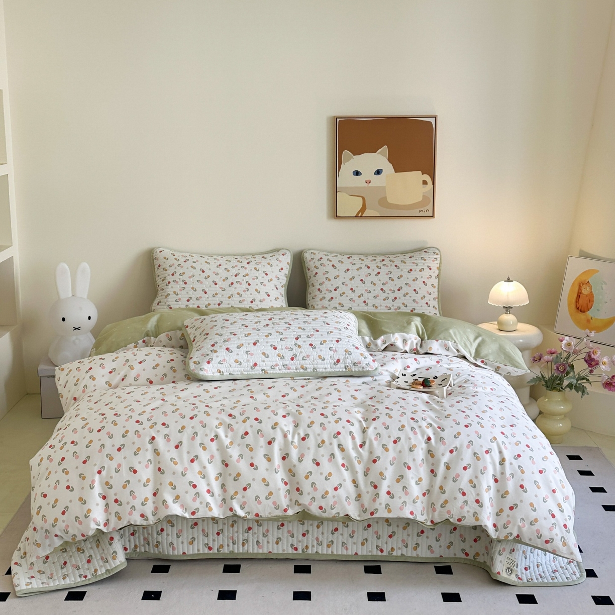 91家纺网 家纺一手货源 找家纺 （总）凌云家纺 2026新款A类13372全棉床盖四件套