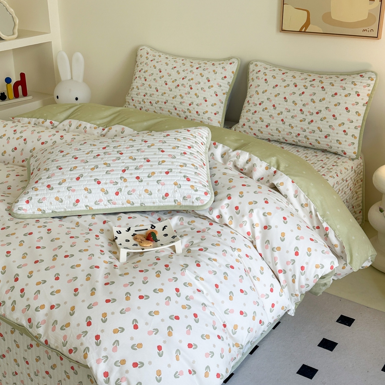 91家纺网 家纺一手货源 找家纺 （总）凌云家纺 2026新款A类13372全棉床盖四件套