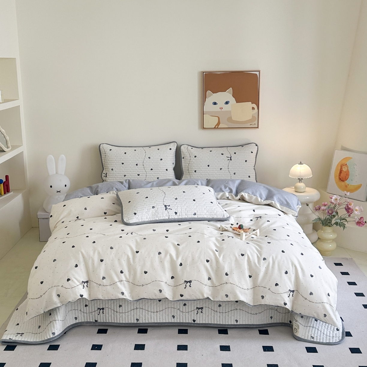 91家纺网 家纺一手货源 找家纺 凌云家纺 2026新款A类13372全棉床盖四件套 花蜜