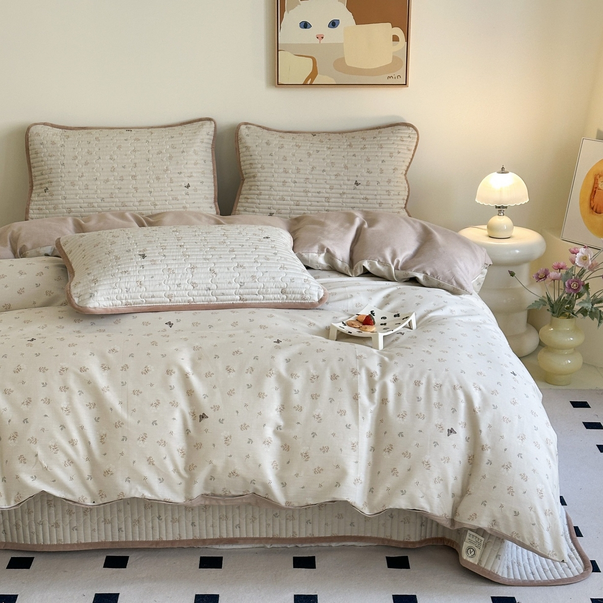 91家纺网 家纺一手货源 找家纺 凌云家纺 2026新款A类13372全棉床盖四件套 奢香夫人