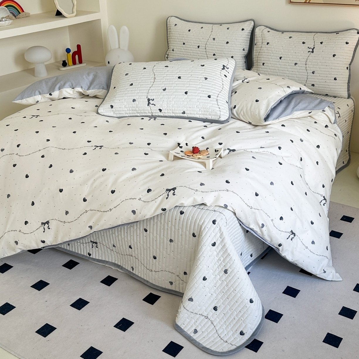 91家纺网 家纺一手货源 找家纺 凌云家纺 2026新款A类13372全棉床盖四件套 花蜜