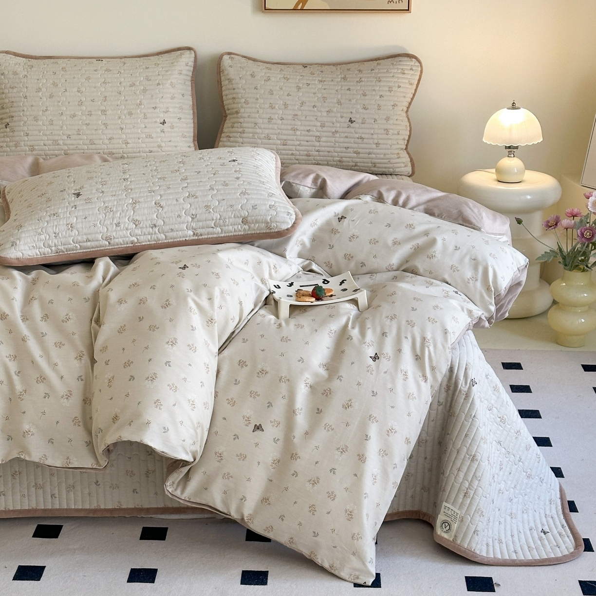 91家纺网 家纺一手货源 找家纺 凌云家纺 2026新款A类13372全棉床盖四件套 奢香夫人