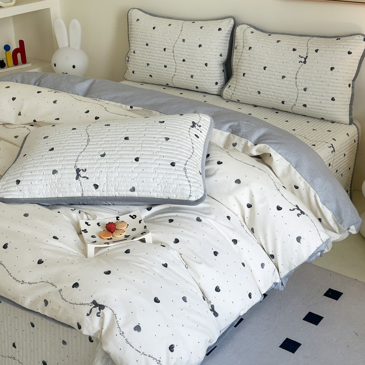 91家纺网 家纺一手货源 找家纺 凌云家纺 2026新款A类13372全棉床盖四件套 花蜜