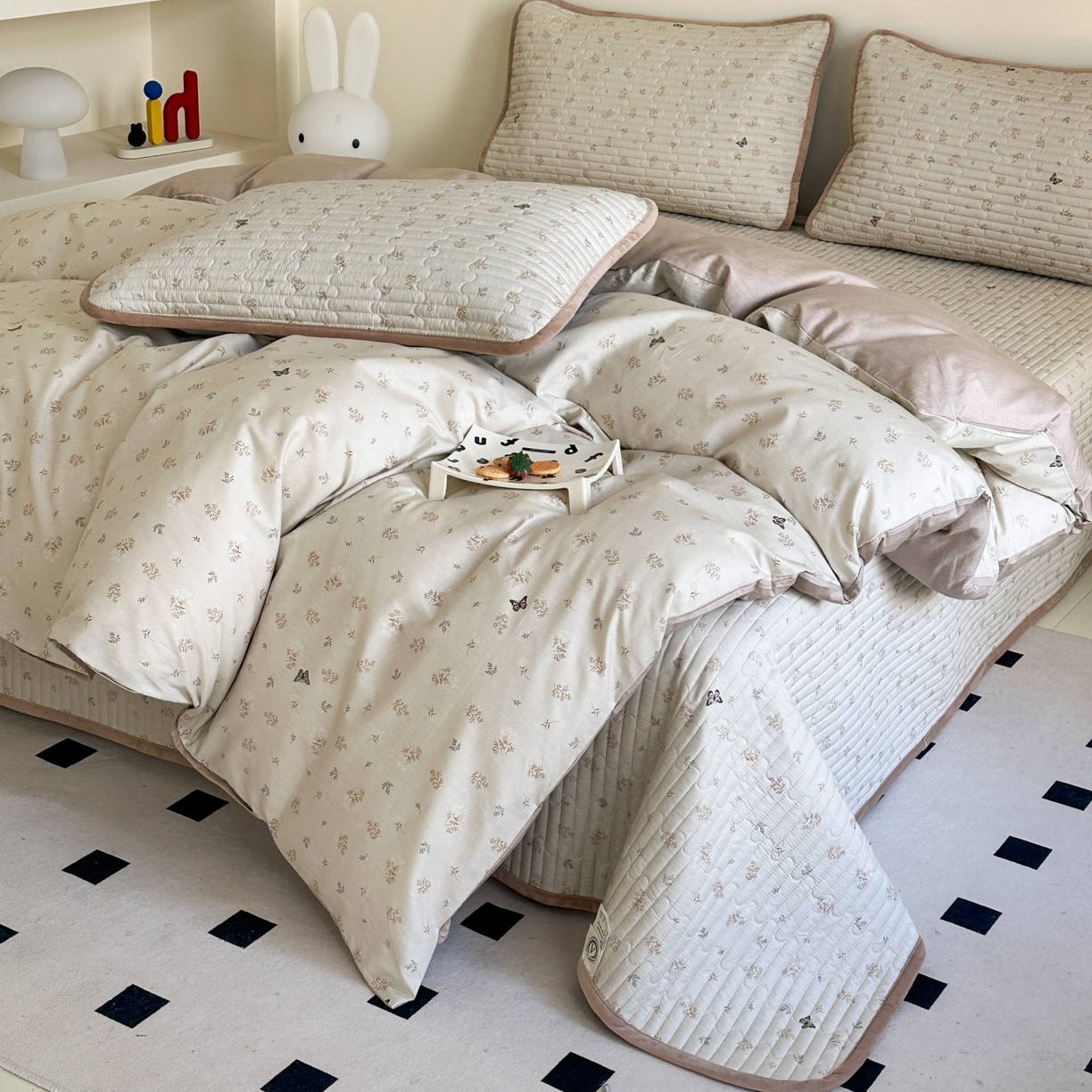 91家纺网 家纺一手货源 找家纺 凌云家纺 2026新款A类13372全棉床盖四件套 奢香夫人